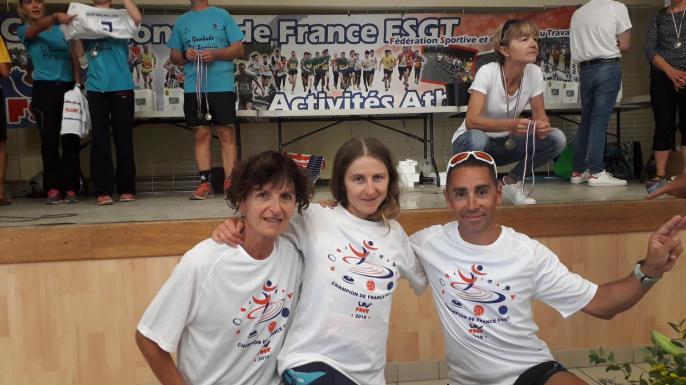 les 3 champions de France FSGT sur 21 km