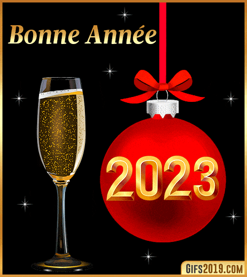 Image bonne annee 2023 gif anime