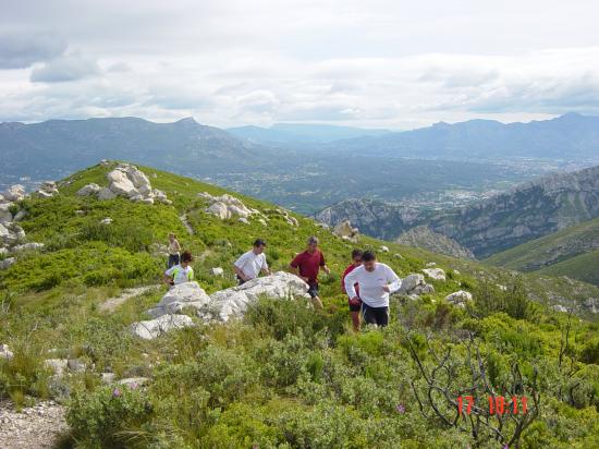 arrivée Mt St Cyr