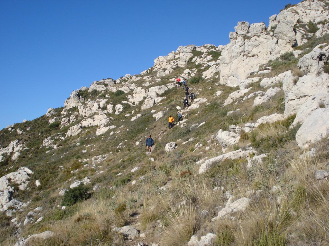 descente vers le col sabatier 2éme recco