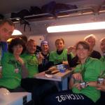 Les Marathoniens de Paris 2013 dans le train du retour