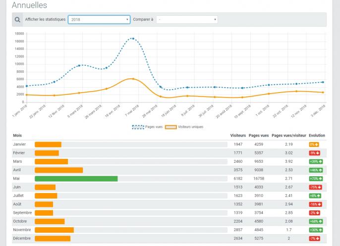 STATISTIQUES VISITE SITE